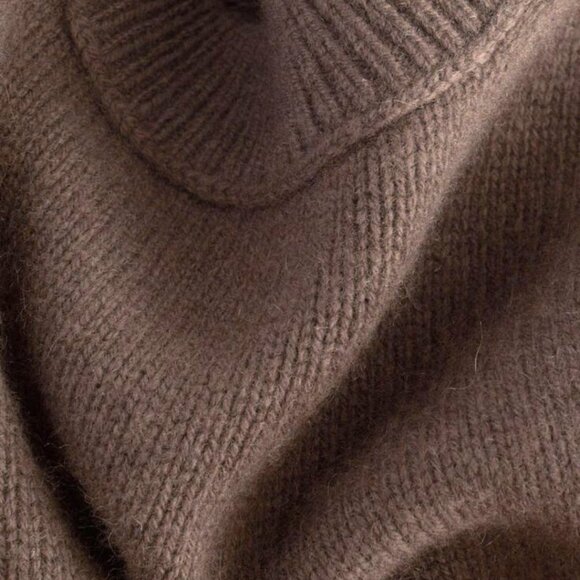 & Other Stories Cashmere-Blend Sweater in Dark Brown Size Large NWT - Picture 2 of 5